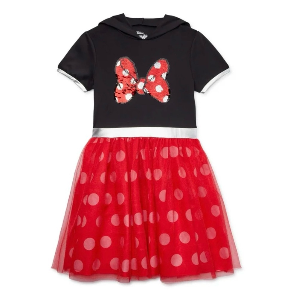 Minnie mouse flip hood dress. Comes with tulle. NWT Size 10/12
